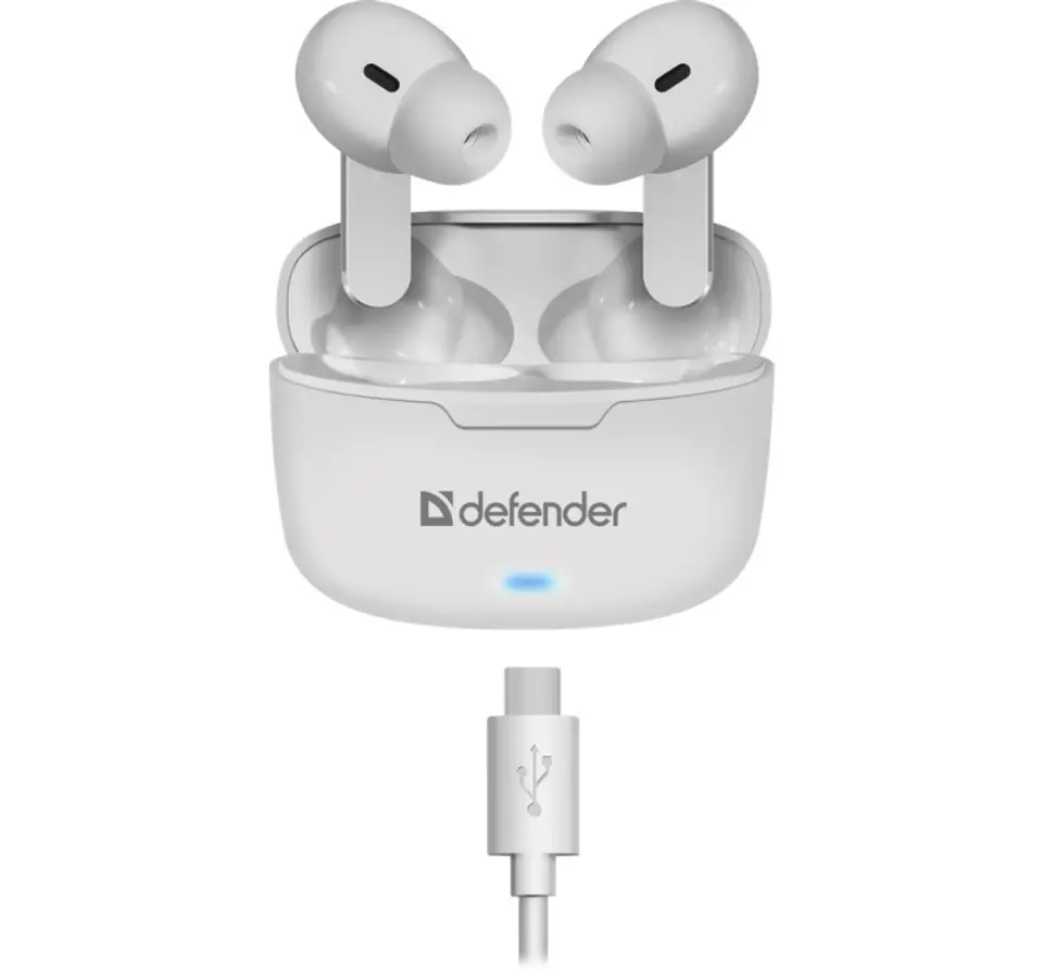 ⁨DEFENDER SŁUCHAWKI BLUETOOTH TWINS 903 DOUSZNE BIAŁE 63903⁩ w sklepie Wasserman.eu