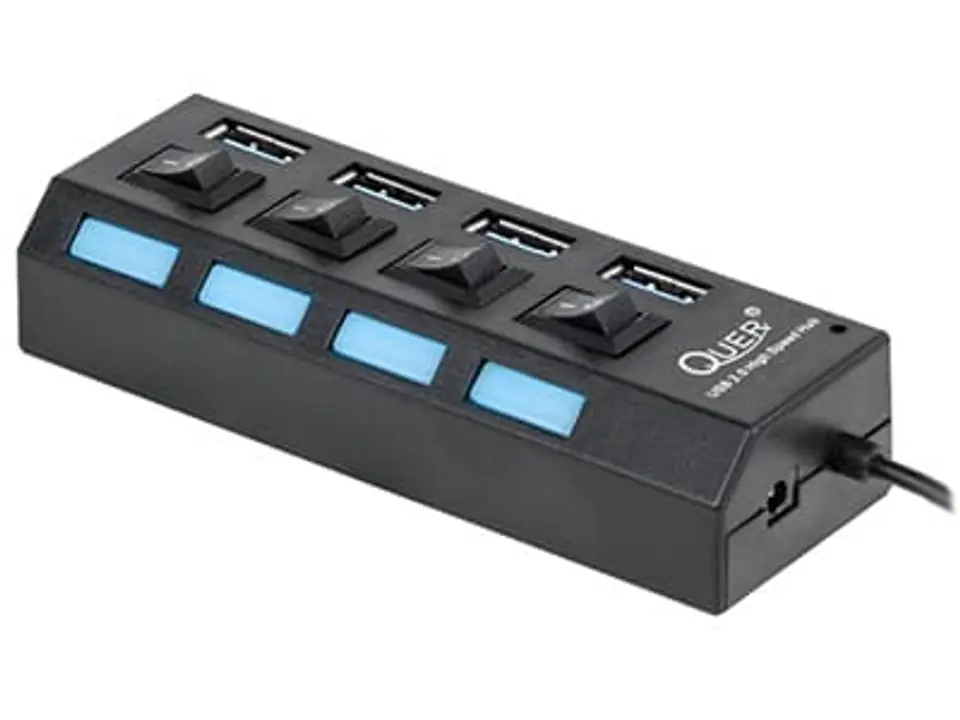 ⁨Quer Pro KOM0940 4-port USB 3.0 hub⁩ at Wasserman.eu