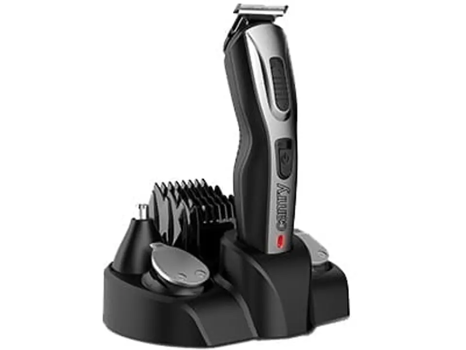 ⁨Hair clipper, shaver, trimmer 5 heads 5 CR 2921 battery attachments⁩ at Wasserman.eu