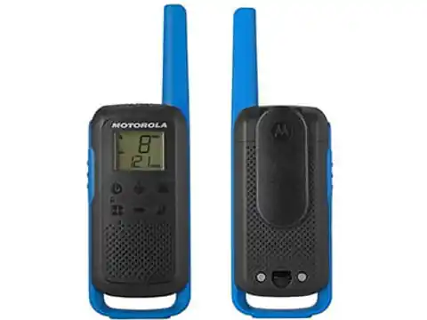⁨Two walkie-talkies Motorola T62 blue PMR⁩ at Wasserman.eu
