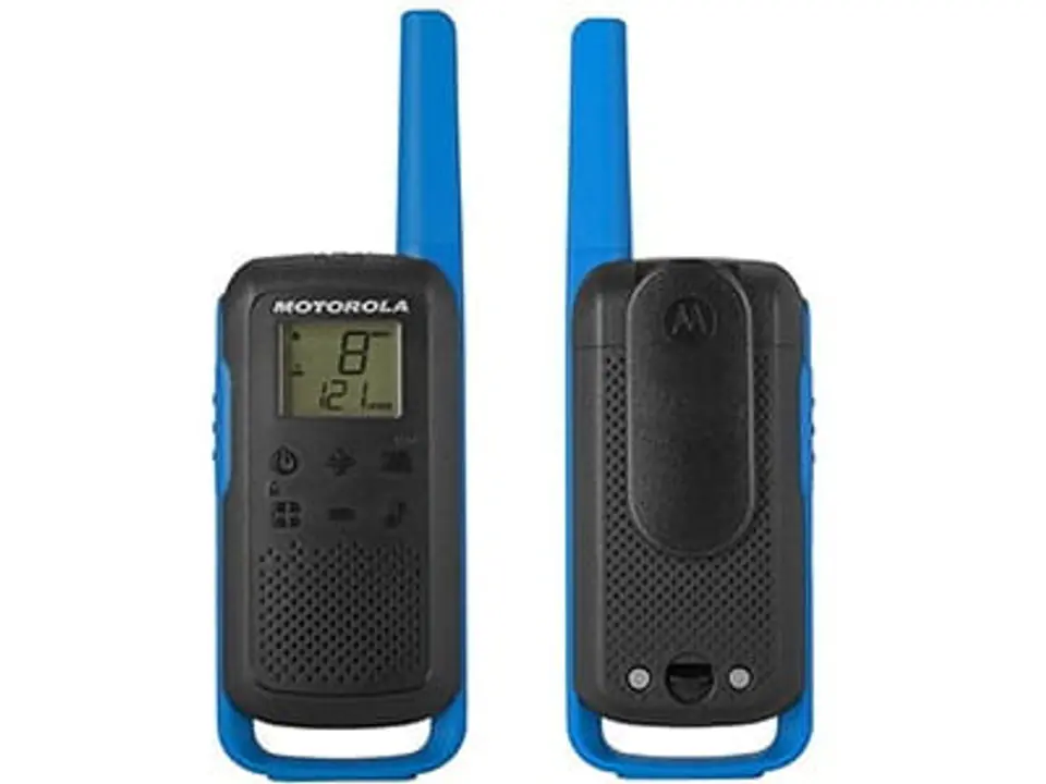 ⁨Two walkie-talkies Motorola T62 blue PMR⁩ at Wasserman.eu