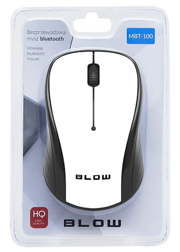 ⁨Myszka bluetooth optyczna Blow MBT-100 biała⁩ w sklepie Wasserman.eu