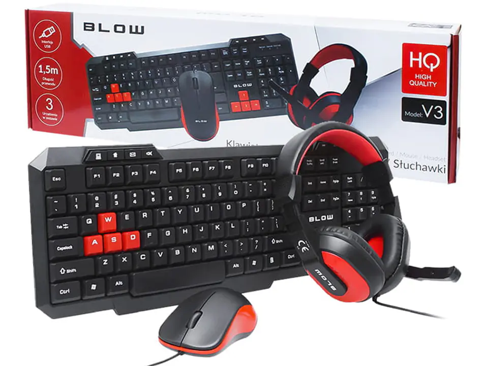 ⁨Keyboard, headphones, mouse Blow V3 84-221⁩ at Wasserman.eu