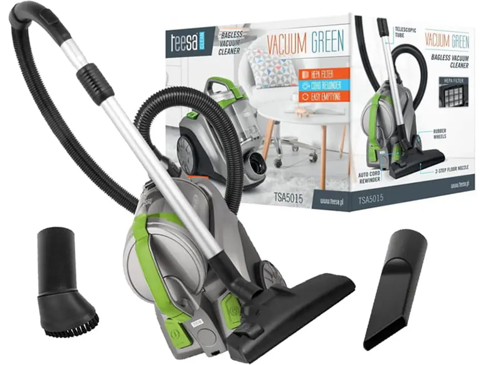 ⁨Odkurzacz bezworkowy Teesa Vacuum Green TSA5015⁩ w sklepie Wasserman.eu