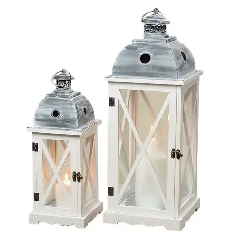 ⁨Set of 2 Tudor lanterns height 61 cm⁩ at Wasserman.eu