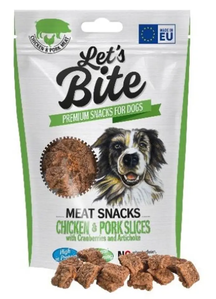 ⁨Let's Bite Meat Snack Chicken & Pork Slices 80g⁩ w sklepie Wasserman.eu