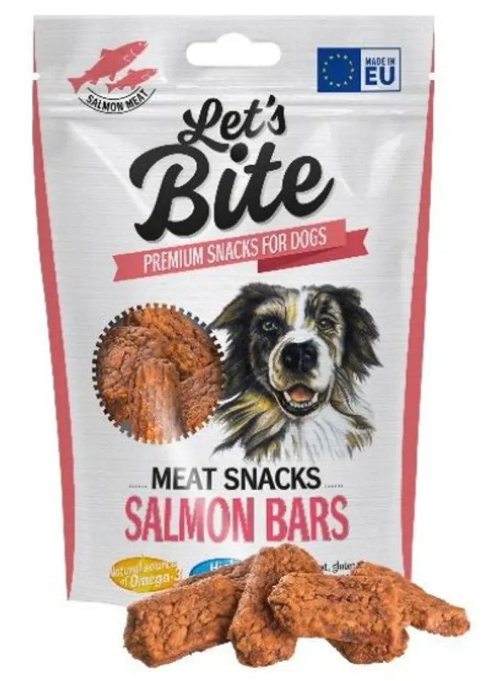 ⁨Let's Bite Meat Snacks Lachsriegel 80g⁩ im Wasserman.eu