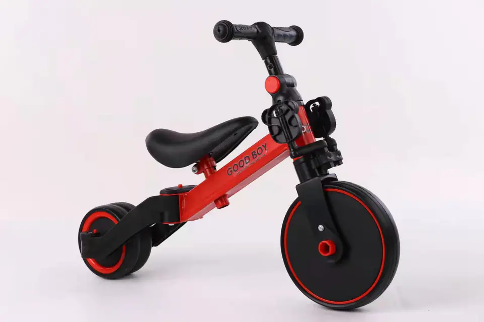 3in1 Tricycle Balance Bike with Pedals Red at Wasserman.eu