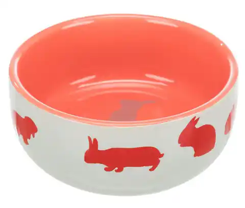 ⁨TRIXIE Ceramic rabbit bowl with motif, 250 ml/ dia.11 cm [TX-60733]⁩ at Wasserman.eu