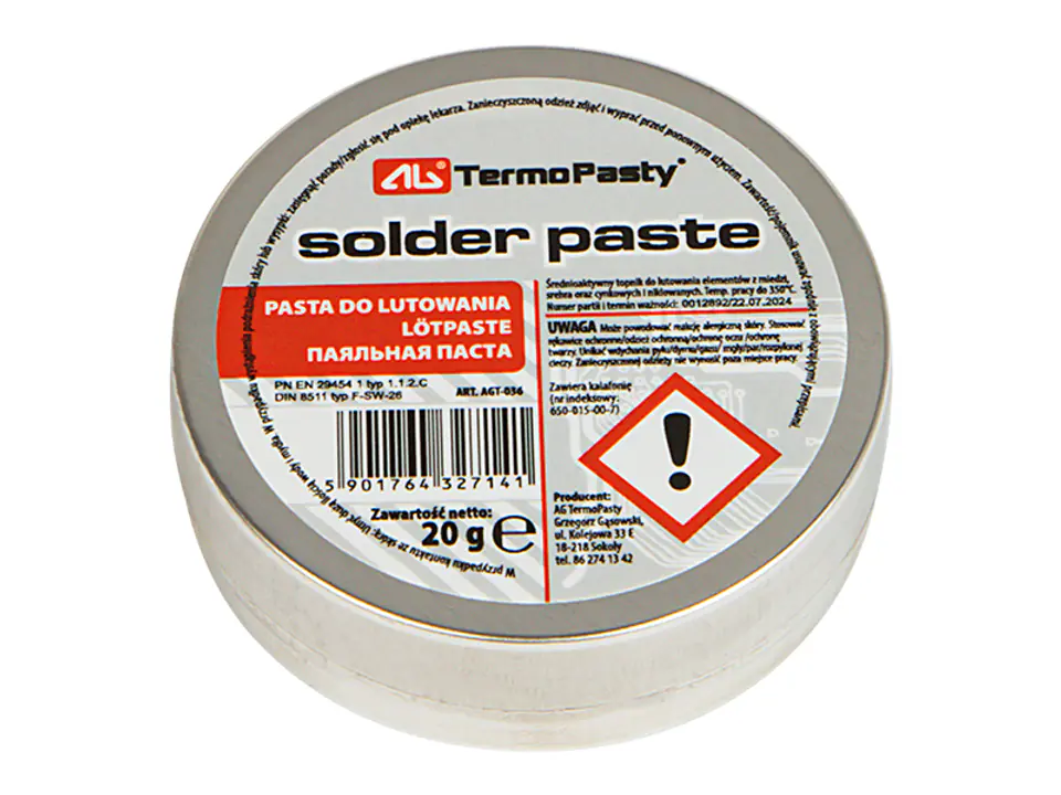 ⁨Solder paste 20g AG⁩ at Wasserman.eu