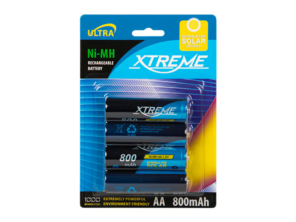 ⁨Rechargeable Battery R6 Ni-MH AA 800mAh XTREME⁩ at Wasserman.eu