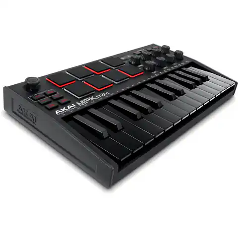 ⁨AKAI MPK Mini MK3 Control keyboard Pad controller MIDI USB Black⁩ at Wasserman.eu