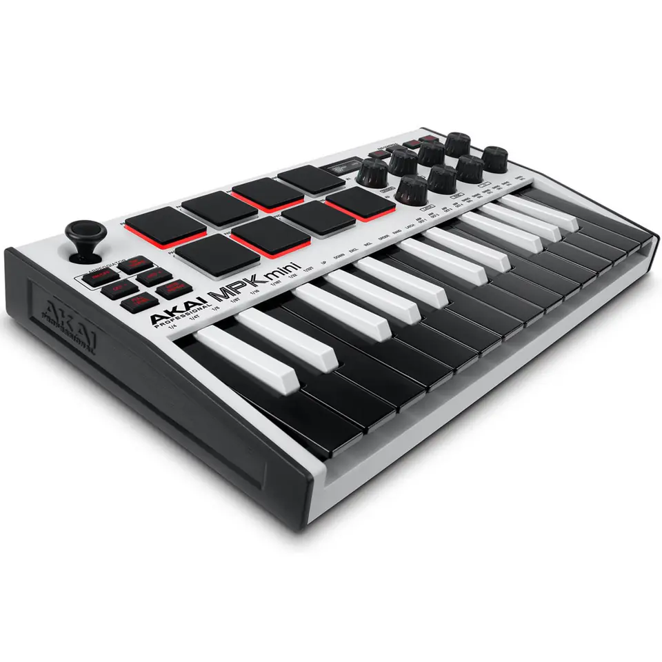 ⁨AKAI MPK Mini MK3 Control keyboard Pad controller MIDI USB Black, White⁩ at Wasserman.eu