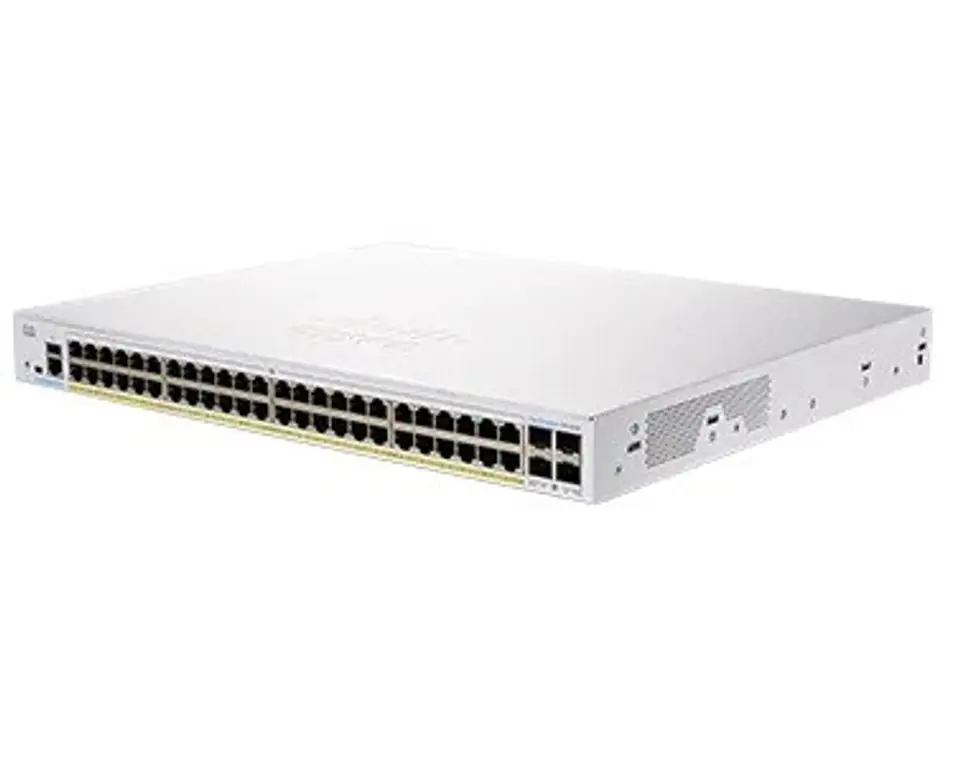 ⁨Cisco CBS250-48PP-4G-EU network switch Managed L2/L3 Gigabit Ethernet (10/100/1000) Silver⁩ at Wasserman.eu