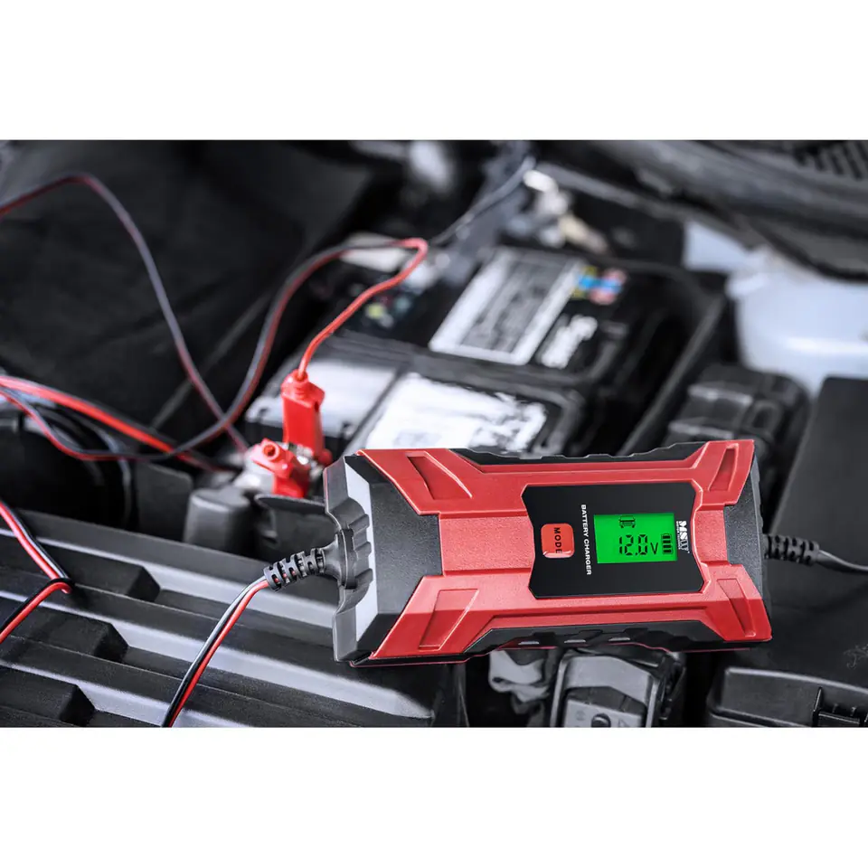 Auto Car Rectifier with LCD Memory Function 70W 6/12V 2/4A | Wasserman.eu