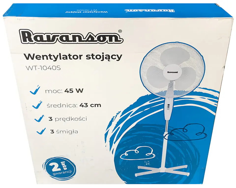 Opakowanie wentylatora Ravanson WT-1040S