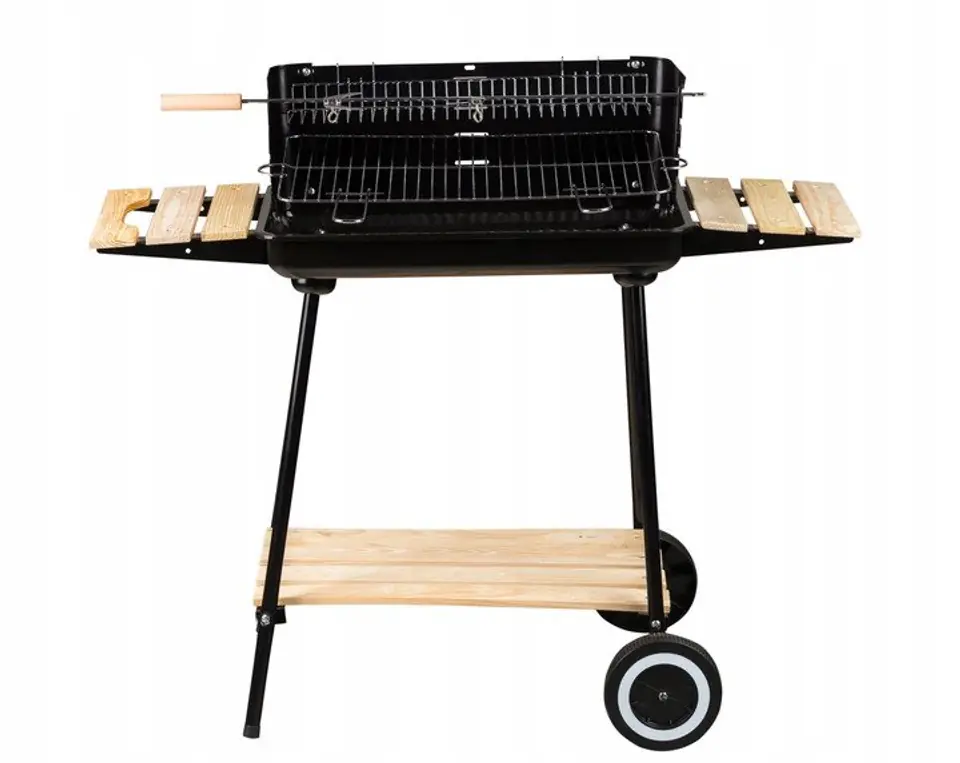 Garden grill with shelves adjustable