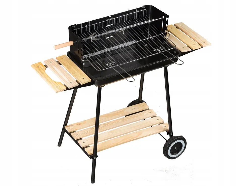 Garden grill with shelves adjustable