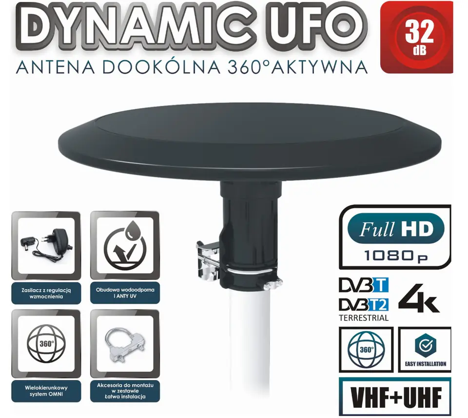 Antenna Red Eagle DYNAMIC UFO 360 OMNIDIRECTIONAL DVB-T2