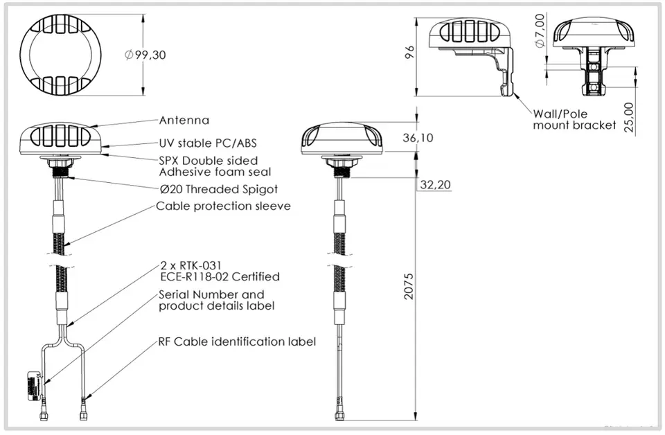 Poynting PUCK-2-W Low Profile Omnidirectional Antenna