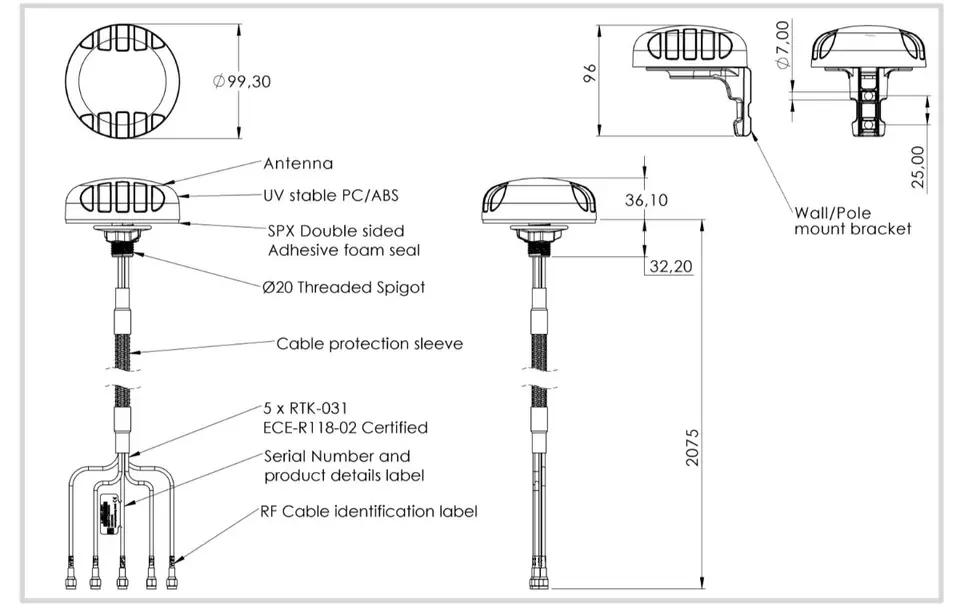 Poynting PUCK-5-W Low Profile Omnidirectional Antenna