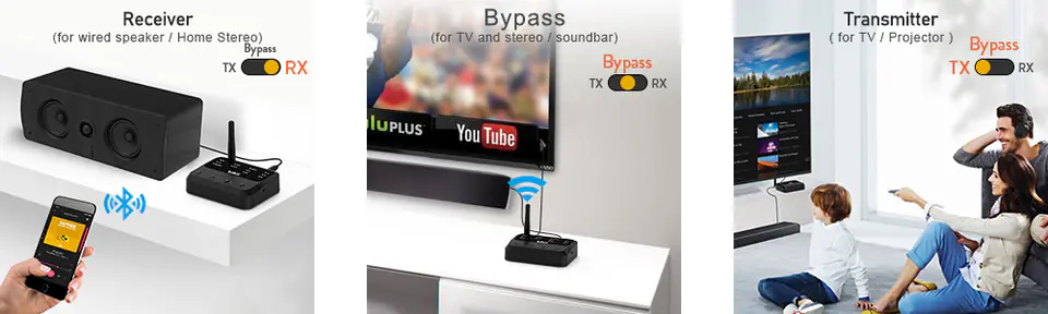 Transmitter Bluetooth Receiver APTX-HD 1Mii B310 70m