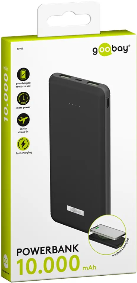 Powerbank GIGAWATT 9.000 mAh con torcia LED e doppia uscita USB