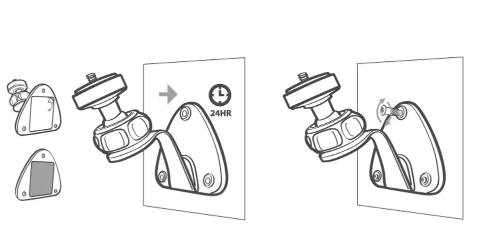 Brinno AWM100 wall mount 1/4" camera mount