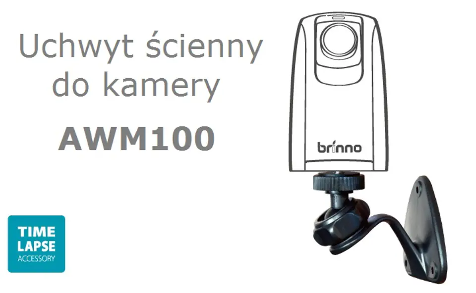 Brinno AWM100 wall mount 1/4" camera mount