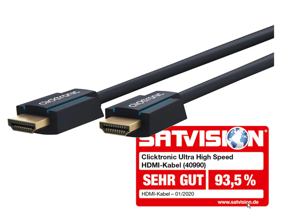 Clicktronic câble HDMI 2.1 Ultra High Speed - 2 m