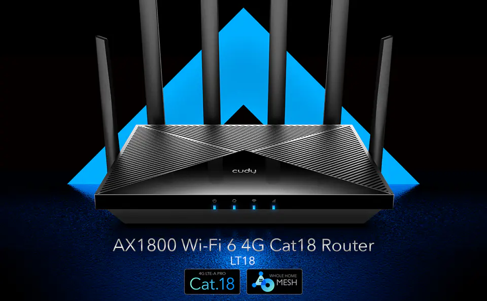 Router Cudy LT18 Cat18 LTE WiFi 6 Mimo 4x4 OpenWRT