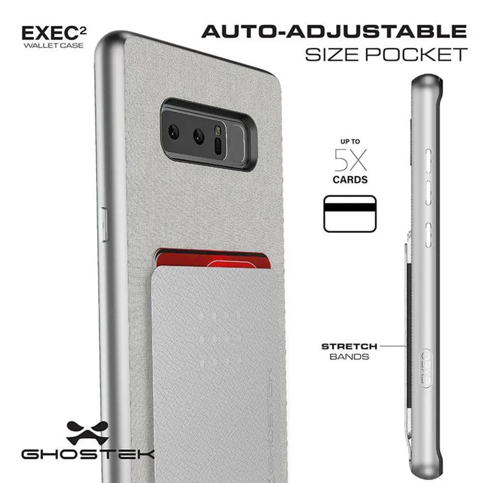 Etui Exec 2 Samsung Galaxy Note8 srebrny