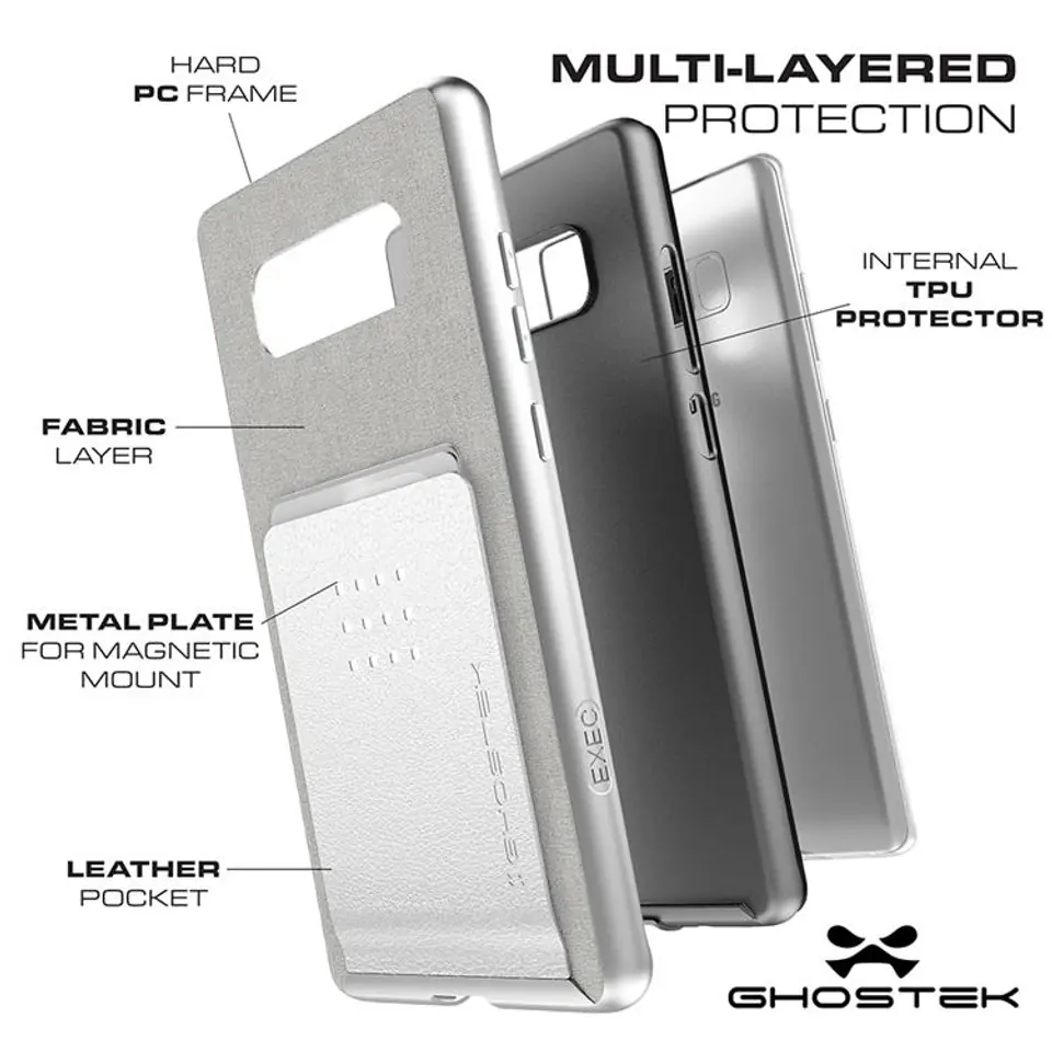 Exec Case 2 Samsung Galaxy Note8 silver