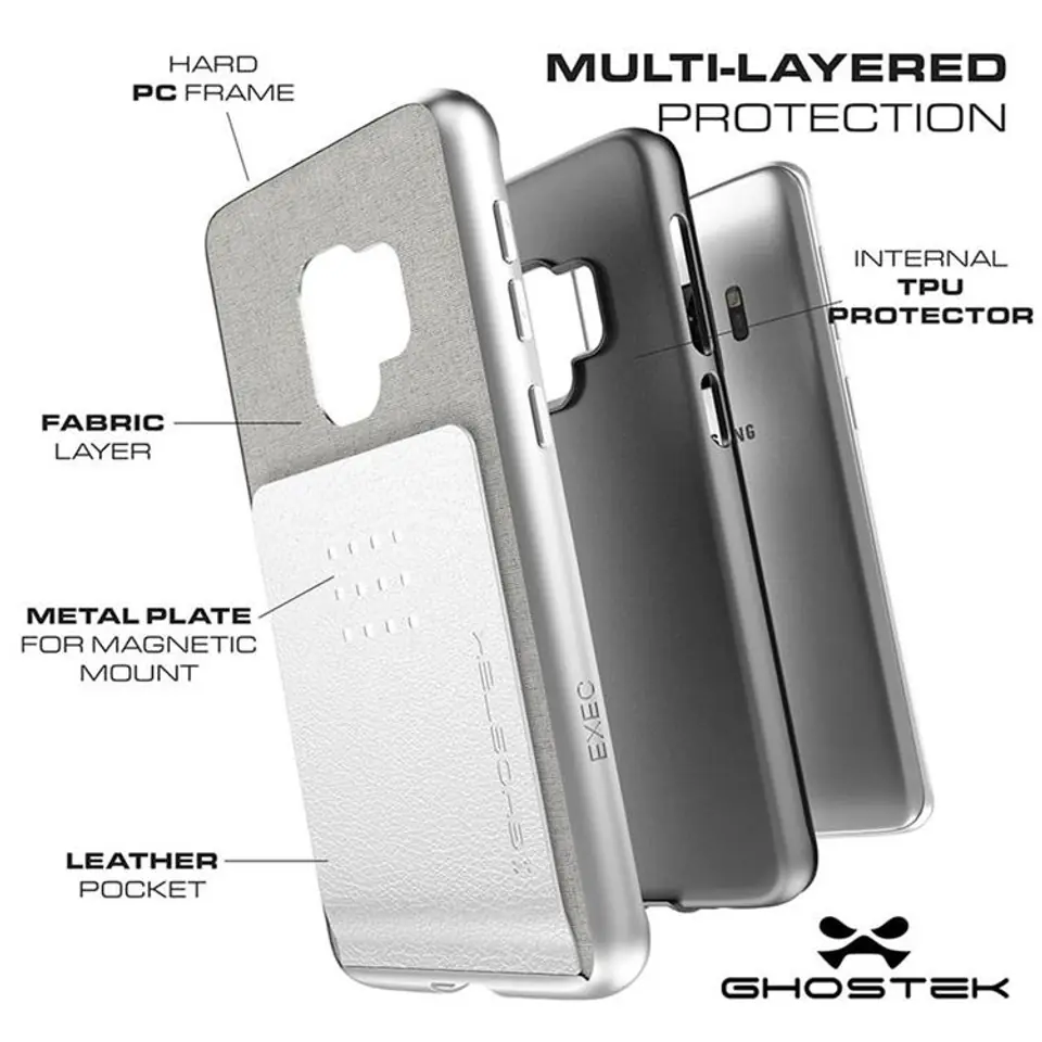 Case Exec 2 Samsung Galaxy S9 silver