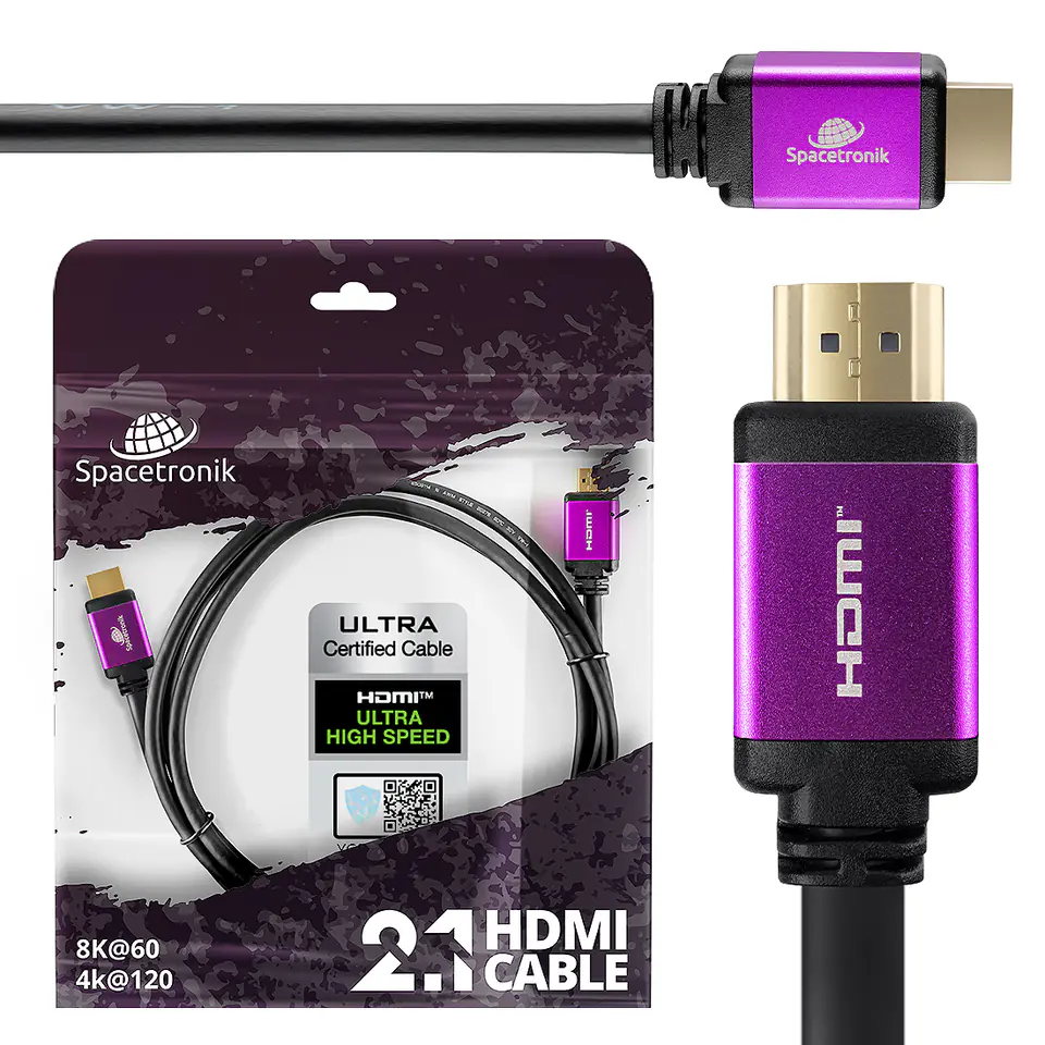 Câble HDMI 2.1 8 K @ 60 Hz 4 K @ 120 Hz avec DSC 48 Gbit/s HDMI 2.1 HDTV  1,5 m