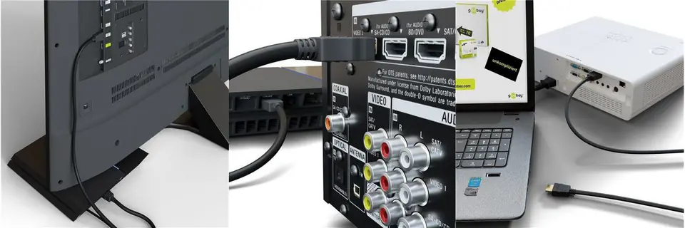 HDMI 1.4 1080p ARC cable CEC Goobay black 10m