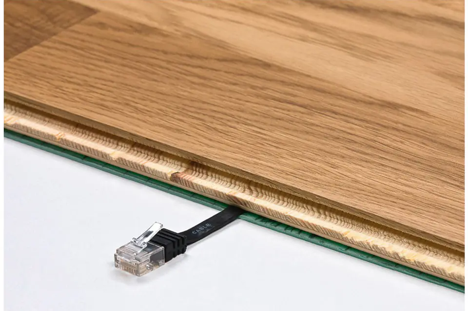 LAN Patch cord CAT 6 U/UTP flat white 1,5m