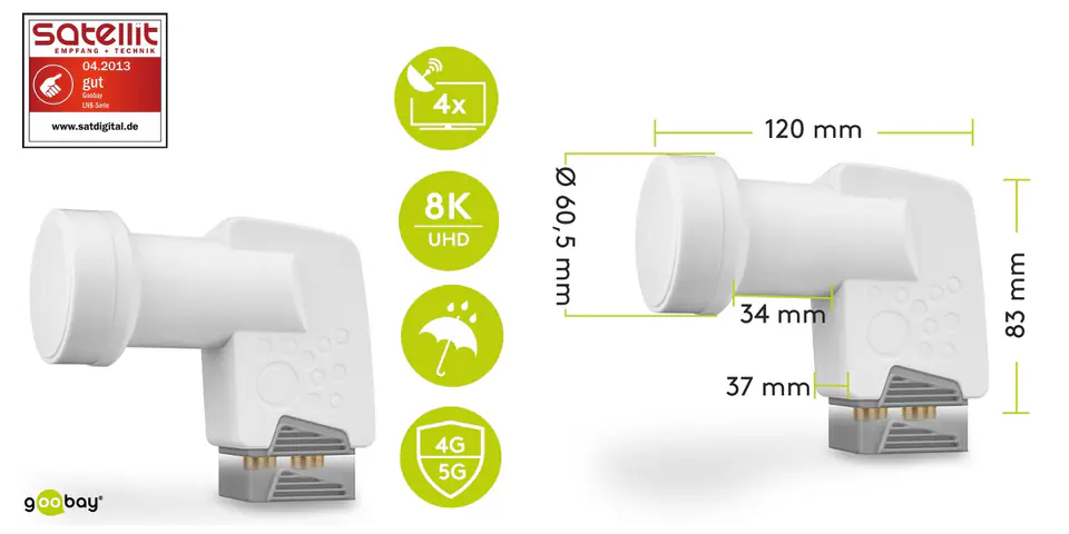 LNB Quad Goobay 0.1dB