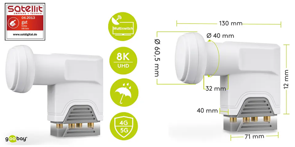 LNB Quatro Goobay 0.1dB