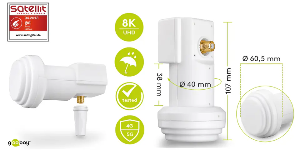 LNB Single Goobay 0.1dB