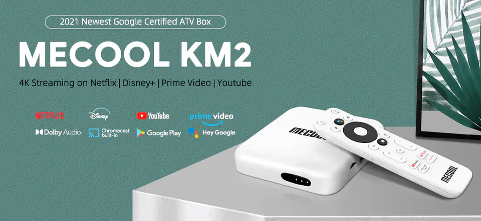 Android TV BOX MECOOL KM2 4K Android 10 Netflix