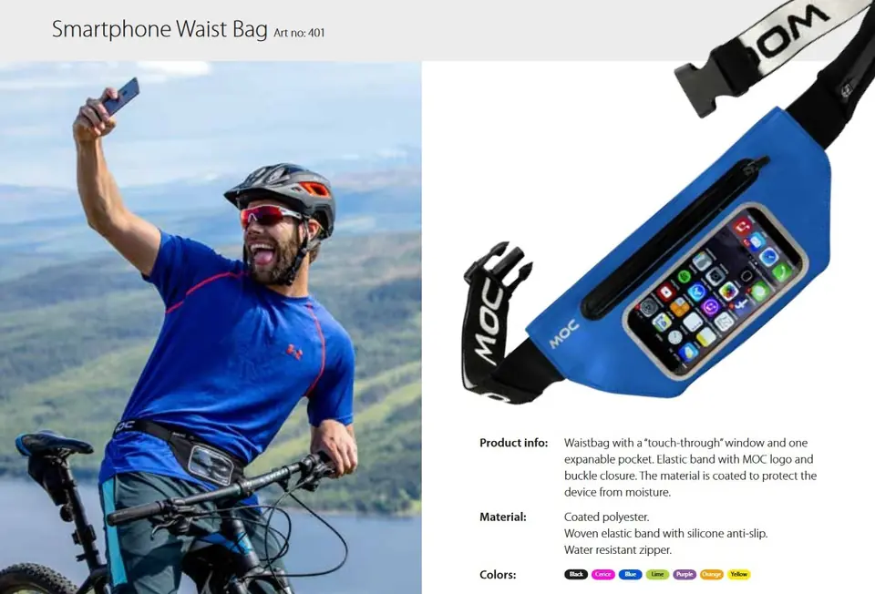 Waist Bag MOC lime Sports Kidney Sachet Tel.