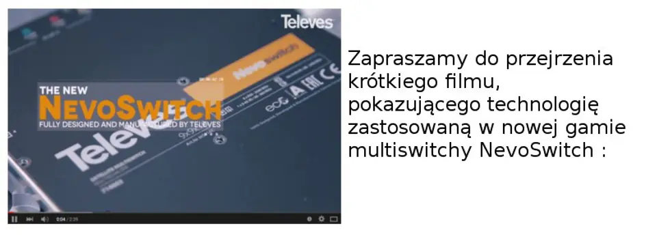 Multiswitch Nevoswitch Televes MSW 5x5x32 714507