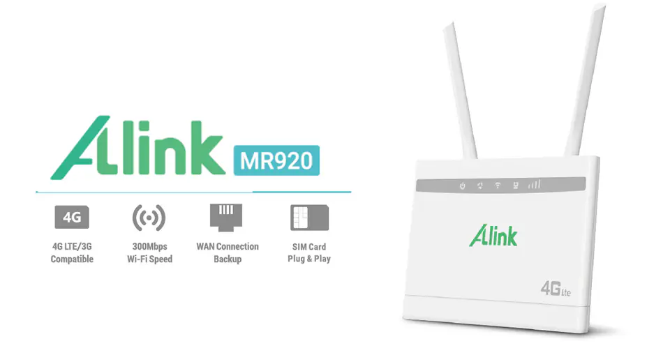 Alink MR920 Router 4G LTE 300 Mbps LAN/WAN + Antennas