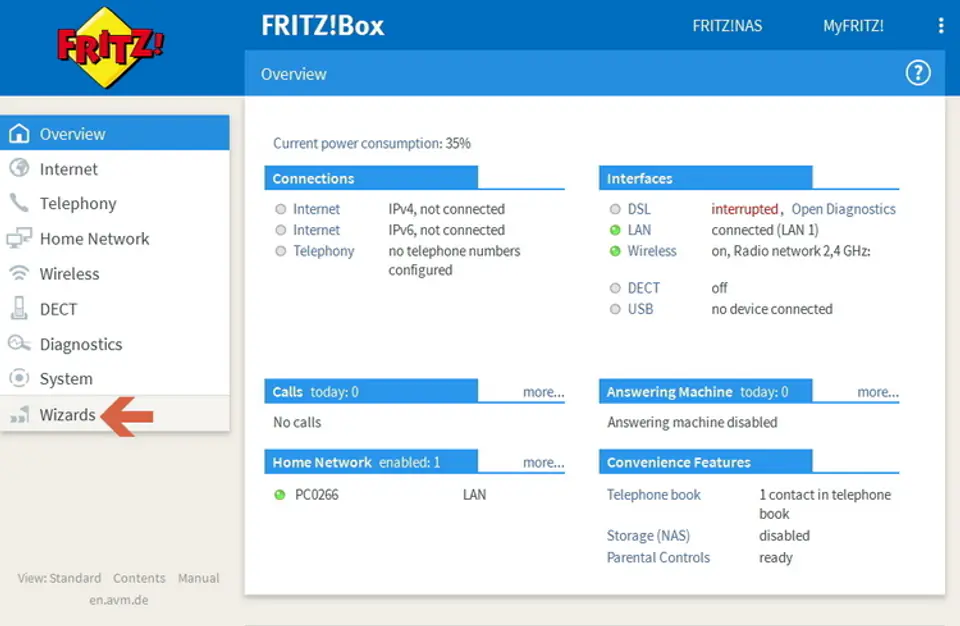 Fritz! Box 7369 Router N 2.4GHz 300Mbps ADSL USB