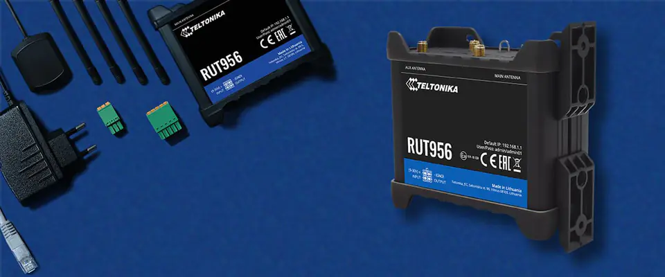 Teltonika RUT956 Industrial 4G/LTE Wi-Fi Router with GNSS/GPS