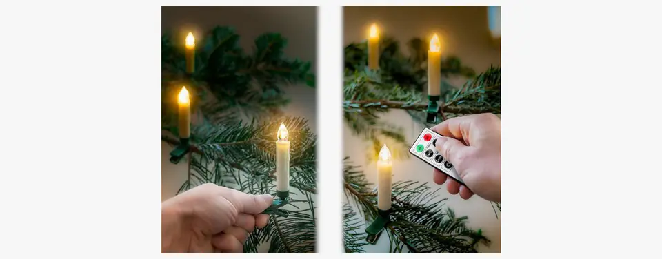 LED Christmas tree candles Goobay 1,5x10cm SET 10x