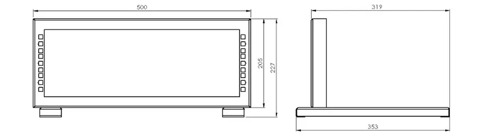 Stojak Rack 19'' Spacetronik 3U 350mm CZARNY