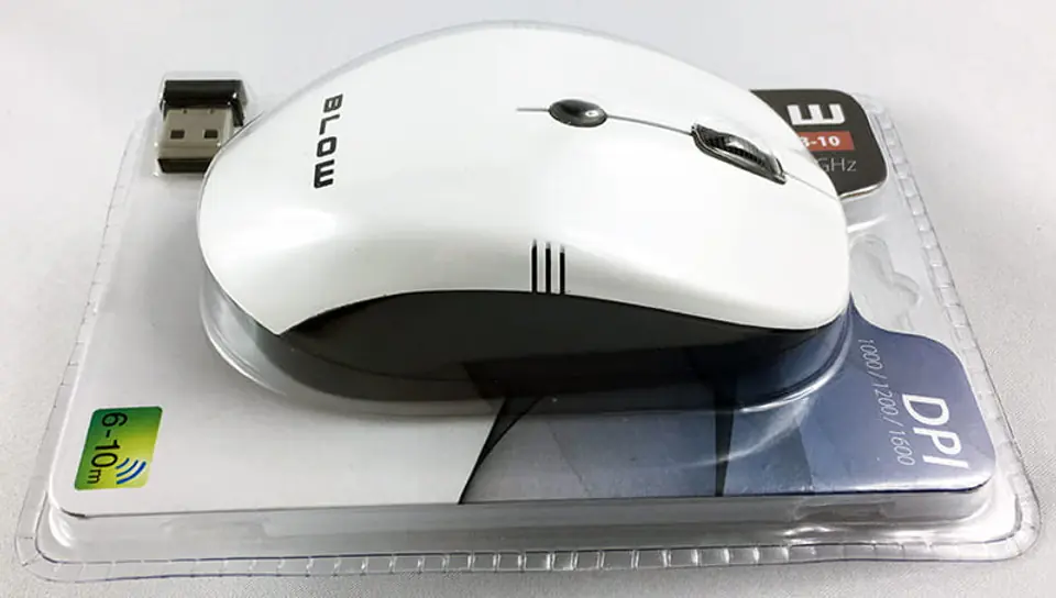 Bezprzewodowa mysz optyczna Blow MB-10 (biały)