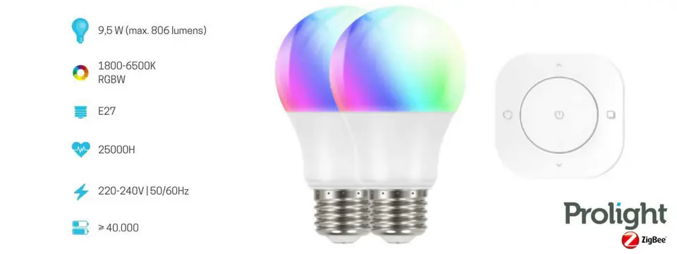 Smart WiFi Prolight Bulb 2xE27 RGB RC